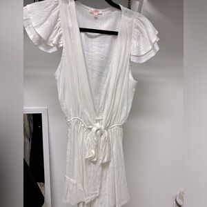 White linen romper